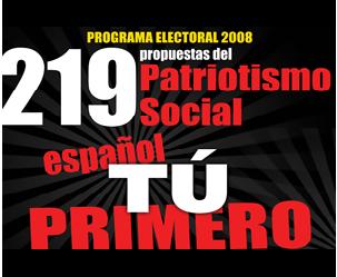 Programa electoral de España 2000 para las elecciones Generales de Marzo 2008