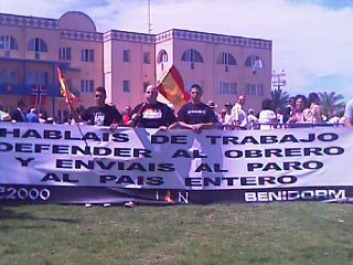 Protestamos contra Zapatero en Alfás del Pí